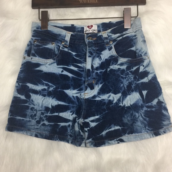 🌺 Glo Girl Denim Blue High-Waisted Shorts 14 - Picture 2 of 15